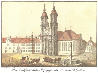 The Princely Abbey towards the Church in St. Gallen